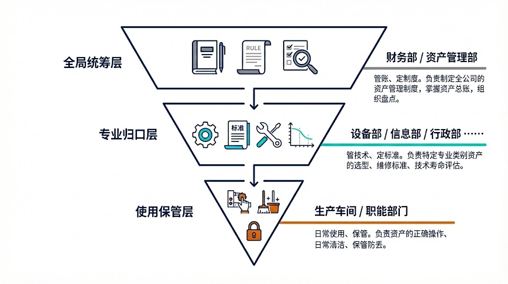 企业层、专业归口与使用保管的三层监督