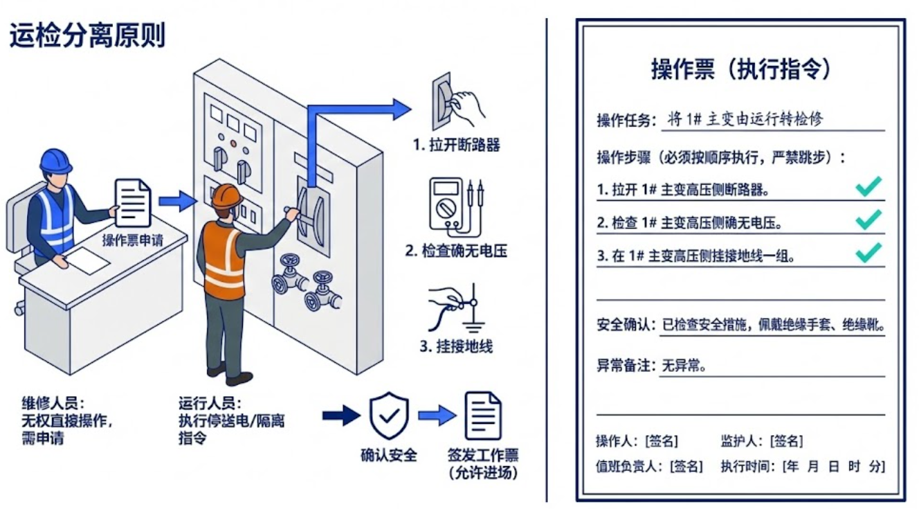 运行执行隔离，检修不得自己给自己许可